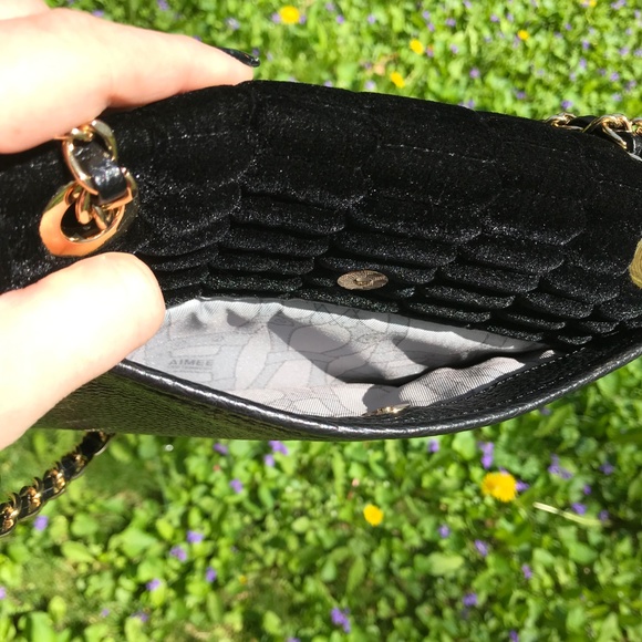 Aimee Kestenberg Quilted Velvet Leather Purse Bag - Picture 5 of 5